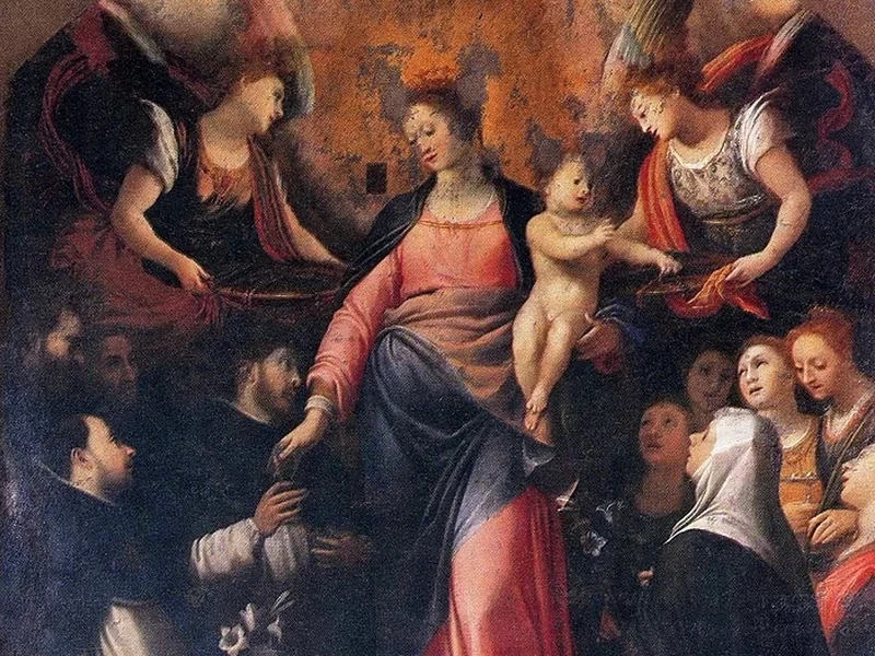 1565-Agostino Ciampelli - Madonna del Rosario - Chiesa Madre della SS. Annunziata